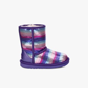 Ugg Classic Short II Rainbow Kids Classic Boots Purple/Multicolor (4960SBEZK)